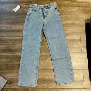 Astonishing Power Crossover Light Wash High Rise Jeans